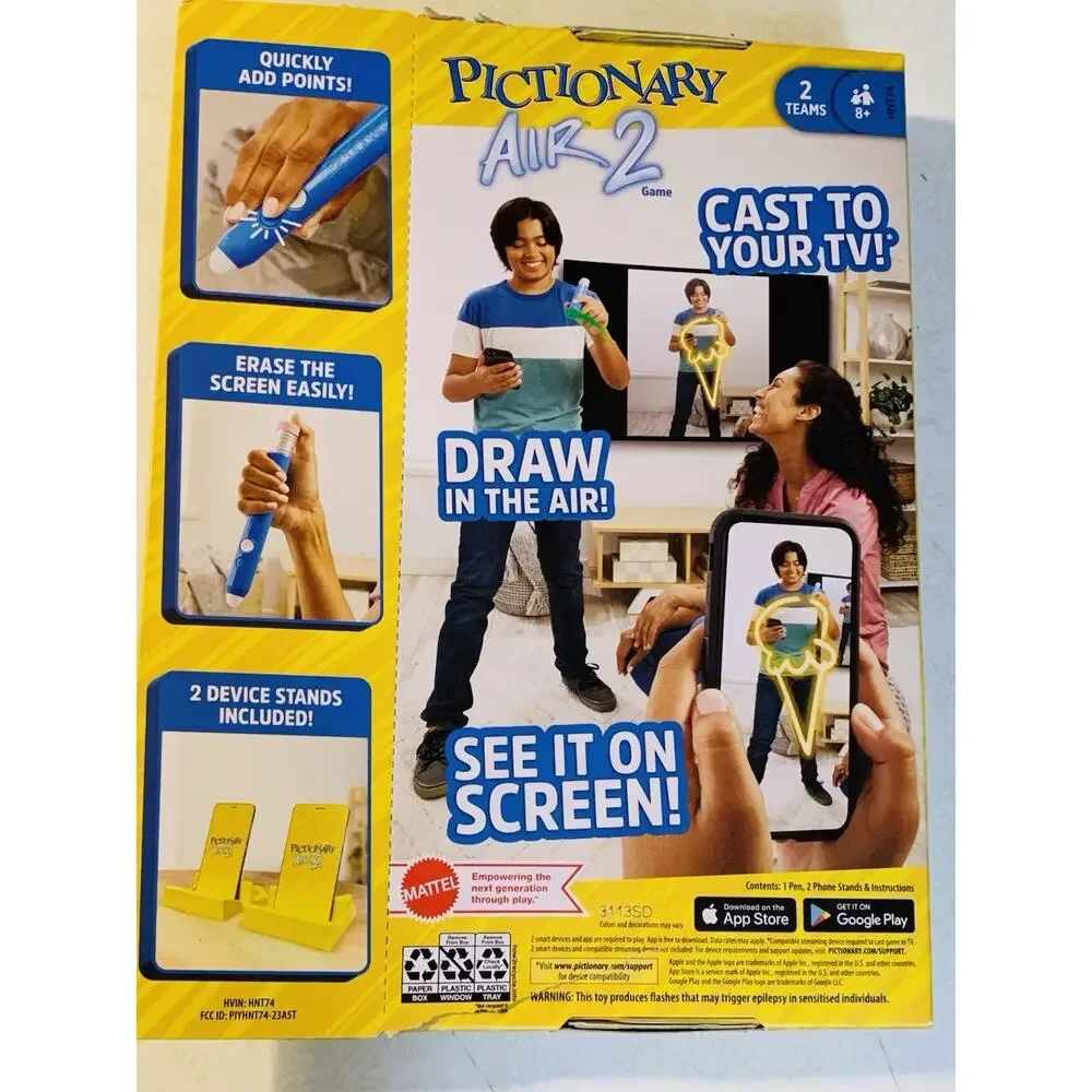 Pictionary Air 2 drawing game Family Game team Game Phone Interactive NIB